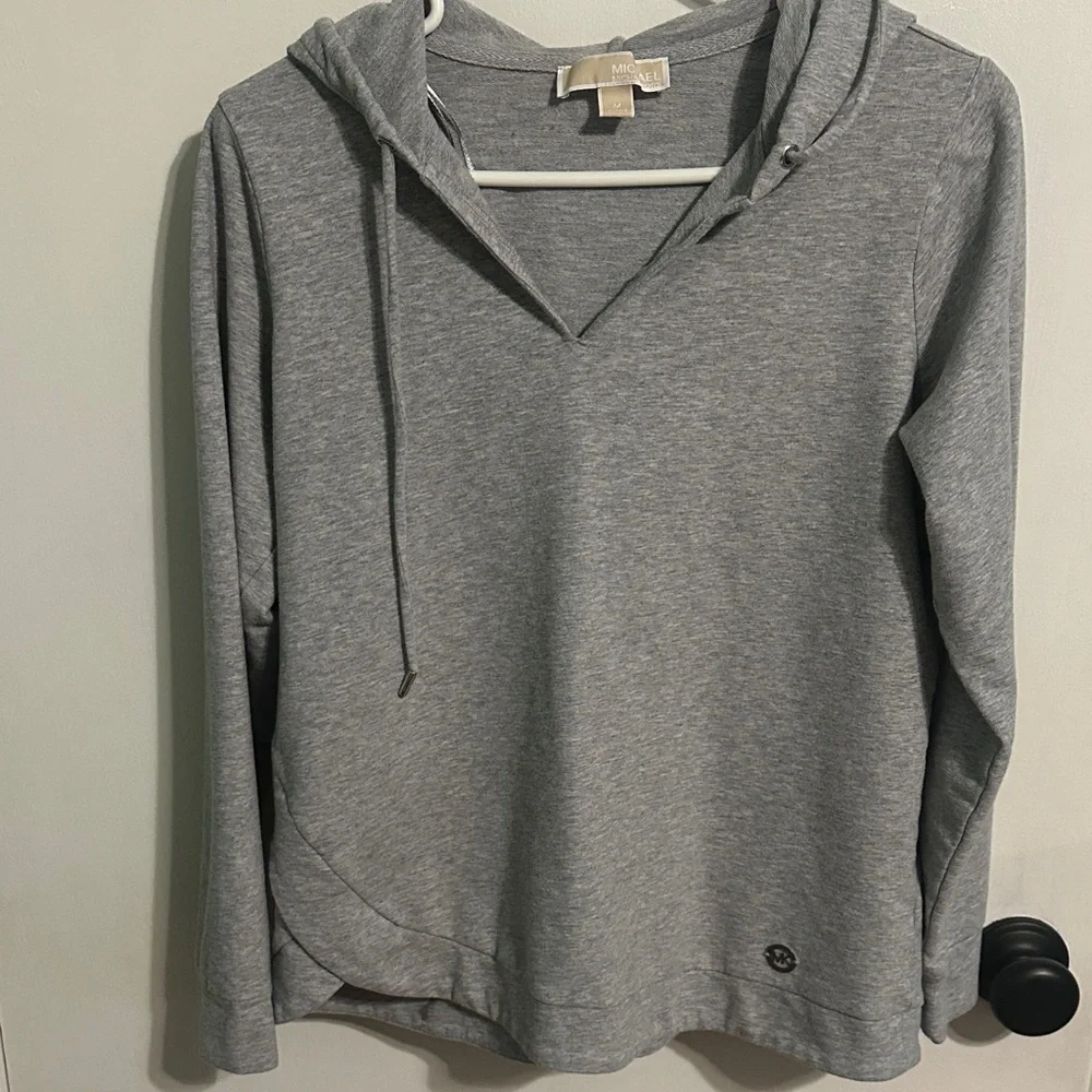 0024 Michael Kors Gray‎ Hoodie Sweatshirt womens size medium
